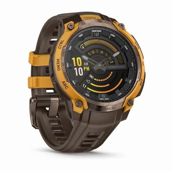 Умные часы Garmin Instinct Crossover, Amoled Bronze Sunburst Cocoa 010-03398-01