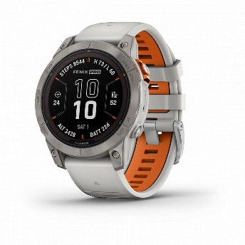 Умные часы Garmin Fenix 7 Pro Sapphire Solar, 47 мм, 0100277721, Fog Gray/Ember Orange