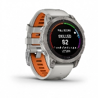 Умные часы Garmin Fenix 7 Pro Sapphire Solar, 47 мм, 0100277721, Fog Gray/Ember Orange