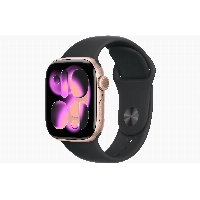 Apple Watch Series 11 46 мм, Rose Gold Aluminum Black Sport Band, M/L