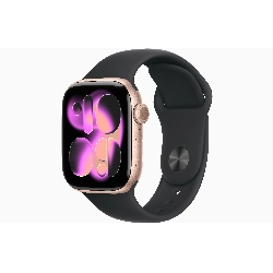 Apple Watch Series 11 46 мм, Rose Gold Aluminum Black Sport Band, M/L