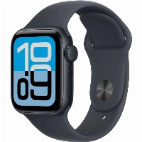 Apple Watch SE 3 44mm, Midnight Aluminum Midnight Sport Band, M/L