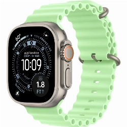 Apple Watch Ultra 3 49mm, Natural Titanium Neon Green Ocean Band