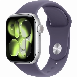 Apple Watch Series 11 46 мм, Silver Aluminum Purple Fog Sport Band, M/L