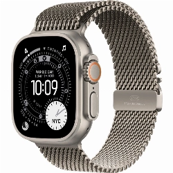 Apple Watch Ultra 3 49mm, Natural Titanium Natural Milanese Loop, L