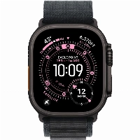 Apple Watch Ultra 3 49mm, Black Titanium Black Alpine Loop, L