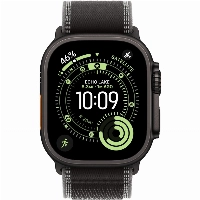 Apple Watch Ultra 3 49mm, Black Titanium Black Charcoal Trail Loop, M/L