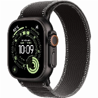 Apple Watch Ultra 3 49mm, Black Titanium Black Charcoal Trail Loop, M/L