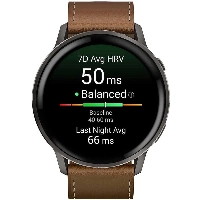 Умные часы Garmin Venu 4 45mm, 010-03014-03, Slate Black/Brown, коричневый