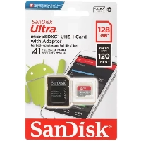 Карта памяти SanDisk Ultra microSDXC with Adapter 128 ГБ SDSQUAB-128G-GN6MA
