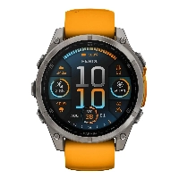 Умные часы Garmin Fenix 8, 51mm, Amoled Sapphire Titanium Spark Orange / Graphite, оранжевый (0100290511)