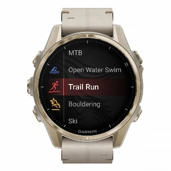 Умные часы Garmin Fenix 8, Amoled Sapphire, 43 мм, 0100290340, Soft Gold/Gray