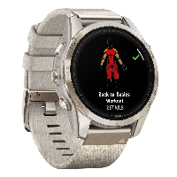 Смарт-часы Garmin Epix Pro Gen 2 Sapphire Edition 42 мм, Soft Gold Cream Heathered Nylon Band (010-02802-20)