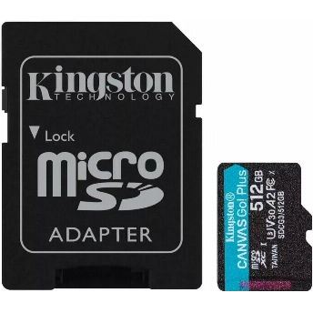 Карта памяти Kingston Canvas Go! Plus microSDXC 512 ГБ SDCG3/512GB