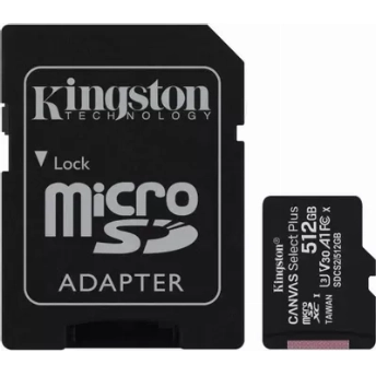 Карта памяти Kingston Canvas Select Plus microSDXC 512 ГБ SDCS2/512Gb
