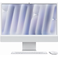 Apple iMac 24 Retina 4,5K, M4 (10C CPU, 10C GPU, 2024), 16 GB, 512 GB SSD, (MWUV3), Silver, серебристый