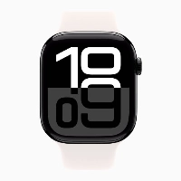 Apple Watch Series 10 42 мм, S/M 130-200 мм, Jet Black Aluminium Case GPS, Light Blush