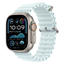 Apple Watch Ultra 2 49mm Titanium Case Ocean Band, Ice Blue, голубой