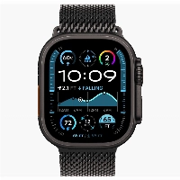 Apple Watch Ultra 2 49mm Titanium Case Milanese Loop, размер M, Black/Black