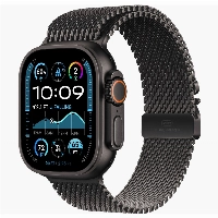 Apple Watch Ultra 2 49mm Titanium Case Milanese Loop, размер M, Black/Black