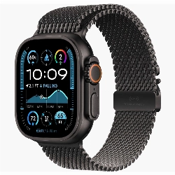 Apple Watch Ultra 2 49mm Titanium Case Milanese Loop, размер M, Black/Black