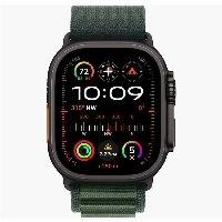 Apple Watch Ultra 2 49mm Black Titanium Case Alpine Loop, размер M, Dark Green, темно-зеленый