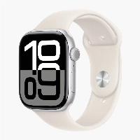 Apple Watch Series 10 42 мм, S/M 130-200 мм, Silver Aluminium Case GPS, Starlight