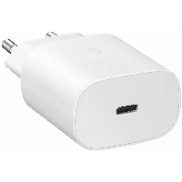 Сетевое зарядное устройство Samsung EP-TA800 + кабель USB Type-C, 25 Вт, RU, White, белый