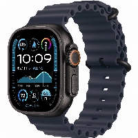 Apple Watch Ultra 2 49mm Titanium Case Navy Ocean Band, Black