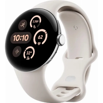 Смарт-часы Google Pixel Watch 3 41 мм, Wi-Fi, Polished Silver/Porcelain