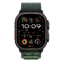 Apple Watch Ultra 2 49mm Titanium Case Dark Green Alpine Loop, размер M, Black
