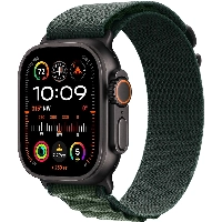 Apple Watch Ultra 2 49mm Titanium Case Dark Green Alpine Loop, размер M, Black