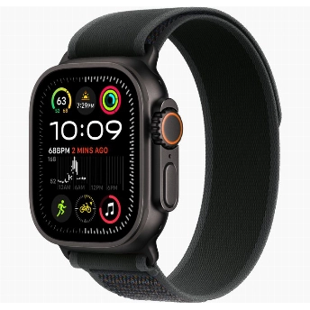Apple Watch Ultra 49mm Titanium Case with Trail Loop, размер M/L, Black, черный