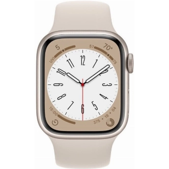 Apple Watch Series 8 45mm Aluminum Case with Sport Band, , размер S/M, Starlight, "сияющая звезда"