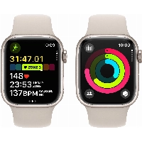 Apple Watch Series 9 41mm Aluminum Case with Sport Band, , размер S/M, Starlight, "сияющая звезда"
