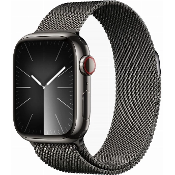 Apple Watch Series 9 45mm Aluminum Case with Milanese Loop, овая петля, Graphite, графит