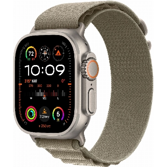 Apple Watch Ultra 2 49mm Titanium Case Alpine Loop, оливковый, размер M