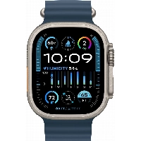 Apple Watch Ultra 2 49mm Titanium Case Ocean Band, Dark Blue