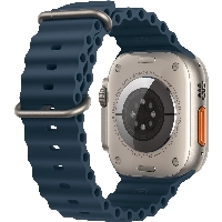 Apple Watch Ultra 2 49mm Titanium Case Ocean Band, Dark Blue
