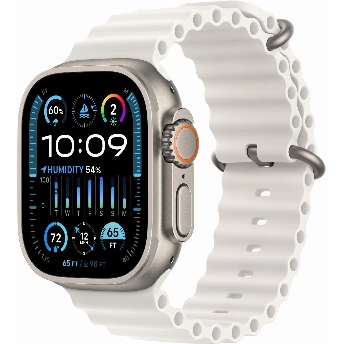 Apple Watch Ultra 2 49mm Titanium Case Ocean Band, White, белый