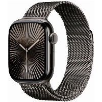 Apple Watch Series 10 46 мм, M/L 140-245 мм, Titanium Case Cellular, Milanese Loop, Black