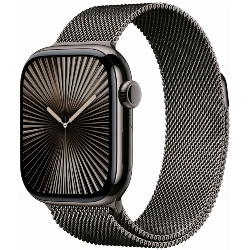 Apple Watch Series 10 46 мм, M/L 140-245 мм, Titanium Case Cellular, Milanese Loop, Black