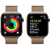 Apple Watch Series 10 46 мм, M/L 140-245 мм, Titanium Case Cellular, Milanese Loop, Gold