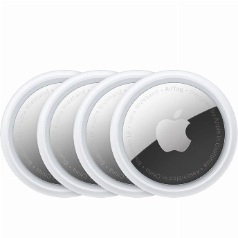 Трекер Apple AirTag белый/ 4 шт, Silver, серебристый 