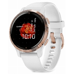 Умные часы Garmin Venu 2S Rose  Bezel with White Case and Silicone Band, Gold