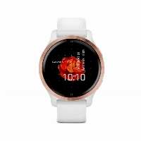 Умные часы Garmin Venu 2S Rose  Bezel with White Case and Silicone Band, Gold