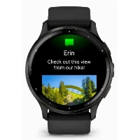 Умные часы Garmin VENU 3S, Slate stainless Silicone Band, 0100278401, Black/Gray
