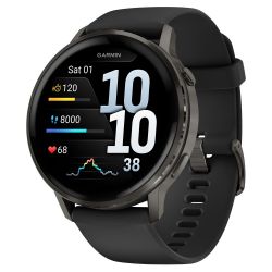 Умные часы Garmin Venu 4 45mm, 010-03014-00, Slate/Black, черный