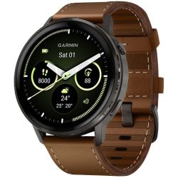 Умные часы Garmin Venu 4 45mm, 010-03014-03, Slate Black/Brown, коричневый