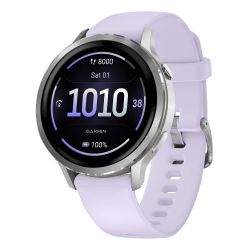 Умные часы Garmin Venu 4 41mm, 010-03013-01, Silver/Periwinkle, сиреневый